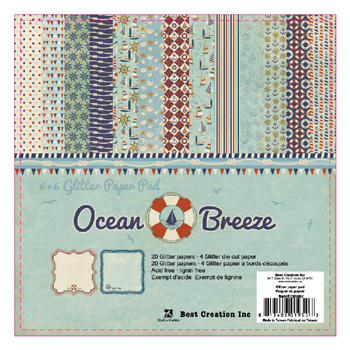 Best Creation Ocean Breeze 6x6 Glitter Paper Pad